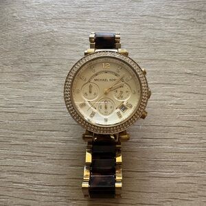 Michael Kors Gold and Black Women's Watch